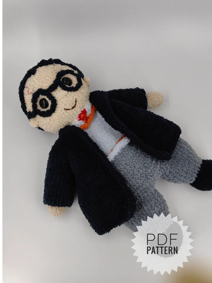 Amigurumi Pattern Wizard Boy, lovey Crochet Pattern, English PDF Toy Tutorial