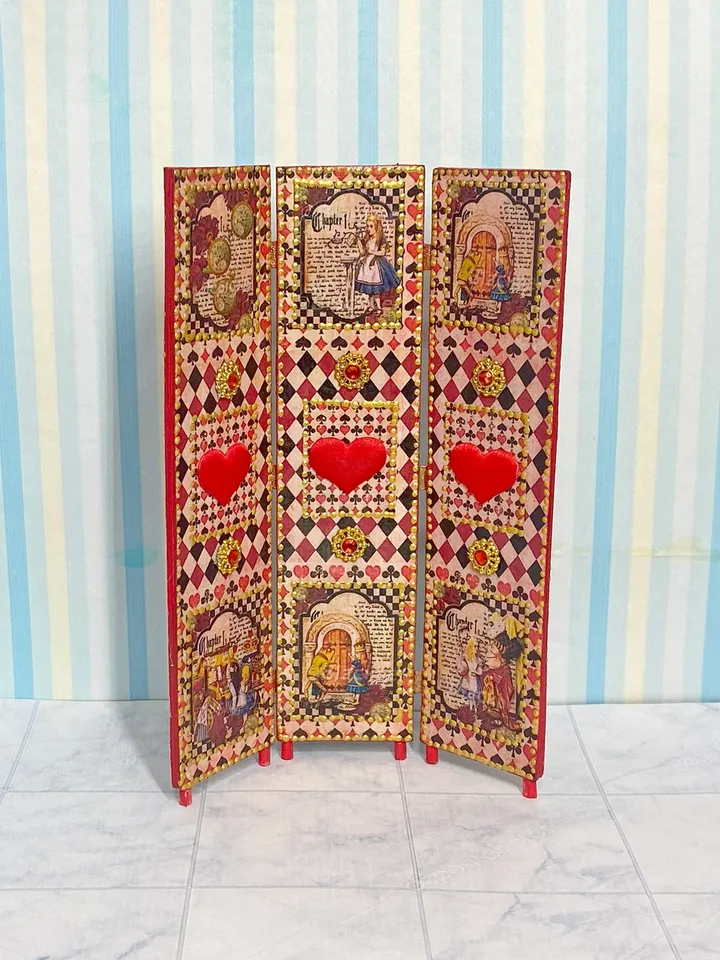 Screen for a dollhouse. 1:12. doll furniture, doll miniature, doll accessories.