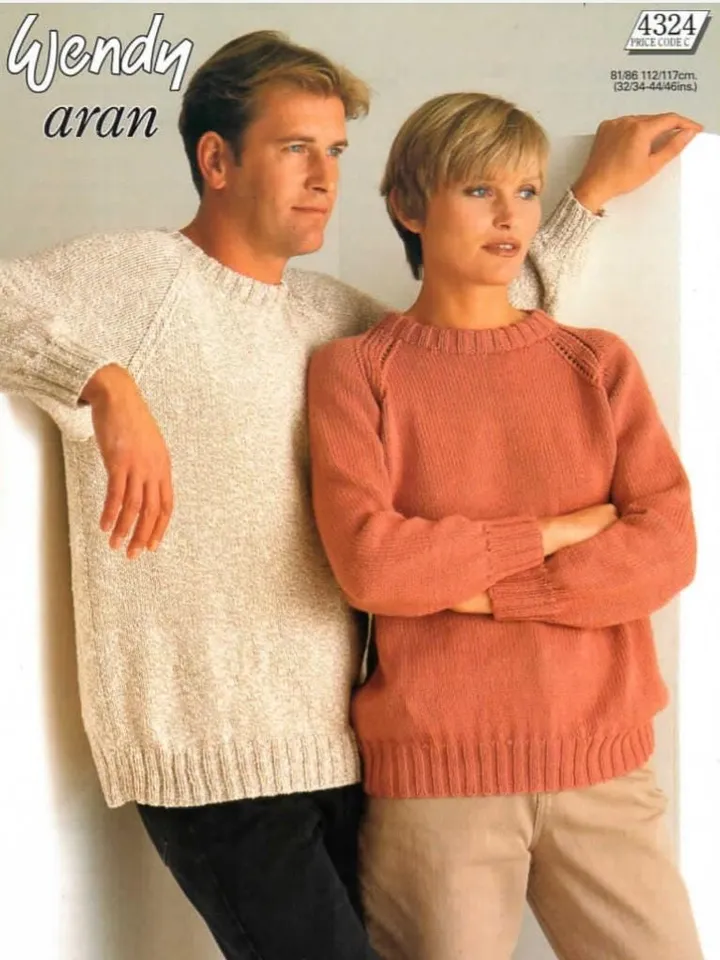 Sweater knitting pattern, women men sweater pattern pdf, knitting jumper aran Worsted pdf instant download