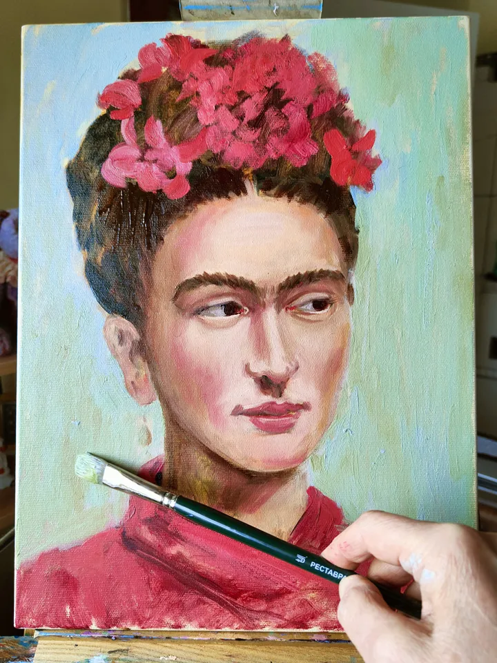 Frida Khalo Painting Artist Portrait by 16x12 inch