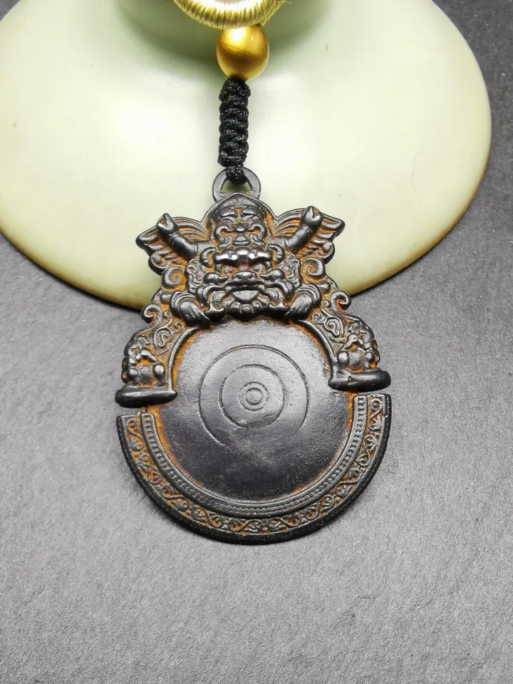 Gandhanra Antique Tibetan Buddhism Cross Vajra Amulet with Garuda Kirtimukha - Unique Thokcha Pendant Protective Charm