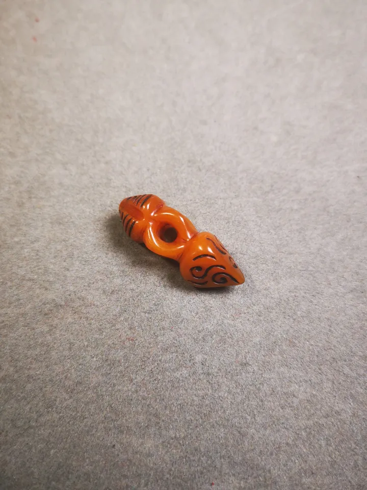 Gandhanra Handmade Tibetan Pendant Bead,Bone Carved Spacer Bead for Mala,Phurba Amulet,Prayer Beads Accessories