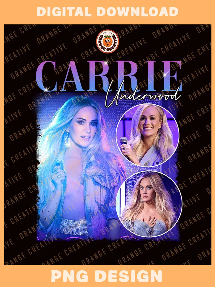 Vintage Ca.rrie Underwood Singer Bootleg T-shirt PNG, 90s Bootleg Template, Graphic Ca.rrie Underwood PNG Files, Custom Bootleg Music Tee, Digital Download