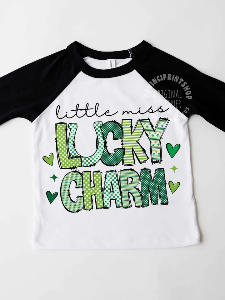 Little Miss Lucky Charm PNG, Patrick's Day For Daughter Girls, Lucky png, Lucky Charm png, ST Patricks Day, Png Digital Sublimation