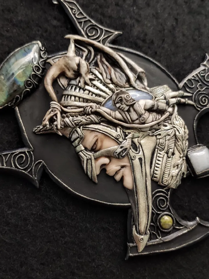 Dragon Necklace, Mens Dragon Amulet, Steampunk Necklace, Steampunk Dragon
