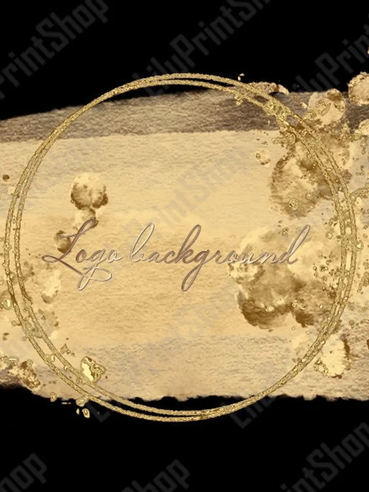Gold Logo Background Png Brush stroke logo png Gold logo design Gold confetti logo Digital logo png, Logo Instant download