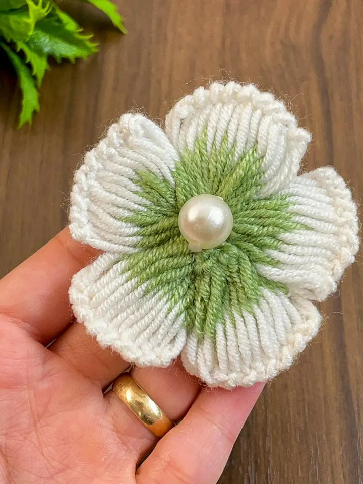 Elegant Crochet Flower Pattern, 3D Floral Applique PDF, Handmade Layered Petal Design, DIY Crochet Brooch Tutorial, Instant Download