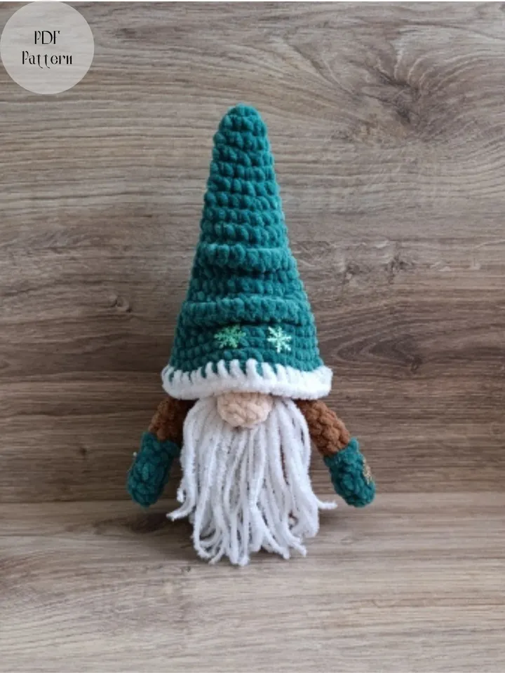 Crochet gnome pattern, Christmas gnome with surprise, Bottle case, Christmas interior decor, Children's toy, Amigurumi toys