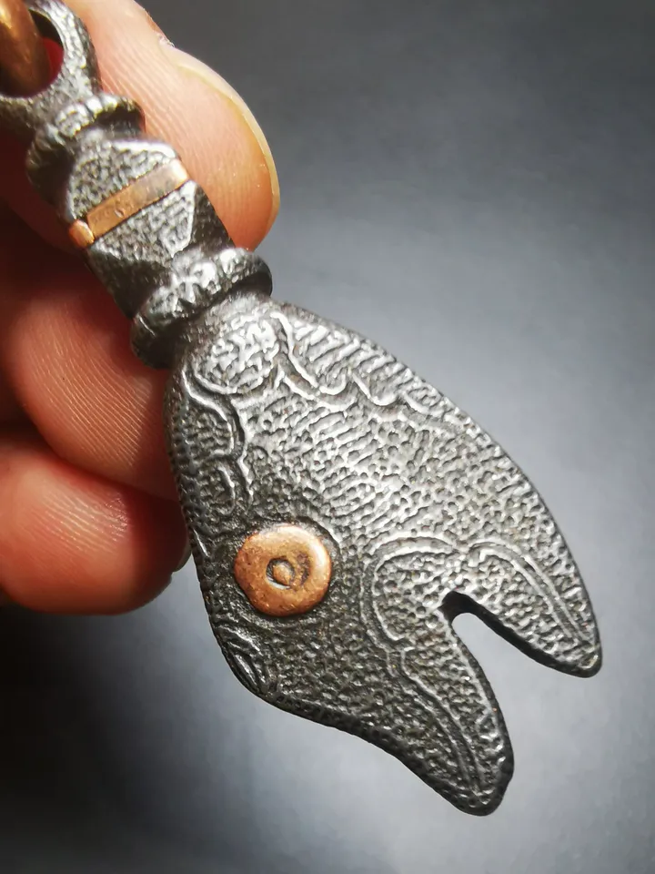 Gandhanra Handmade Tibetan Buddhism Amulet, Golden Fish of Ashtamangala(Eight Auspicious), Symbolize Happiness.