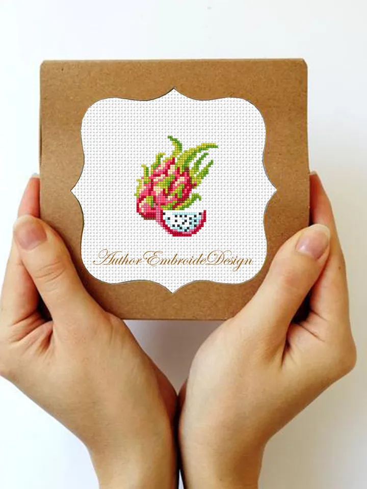 Mini fruit cross stitch pattern PDF download Set of 10 fruits cross stitch chart, Small fruit pattern digital PDF, Kitchen decor #F18