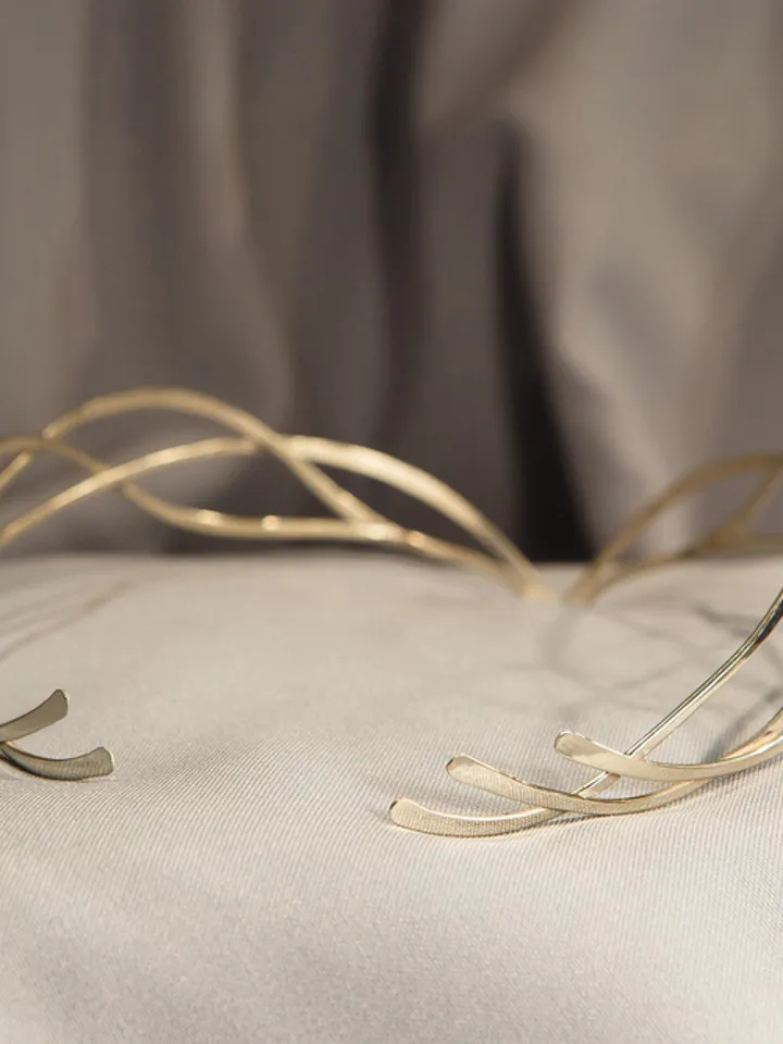 Wedding tiara Bridal Silver Elf Tiara elven Silver circlet Wedding Headpiece silver diadem fairy fantasy wedding Fanneth