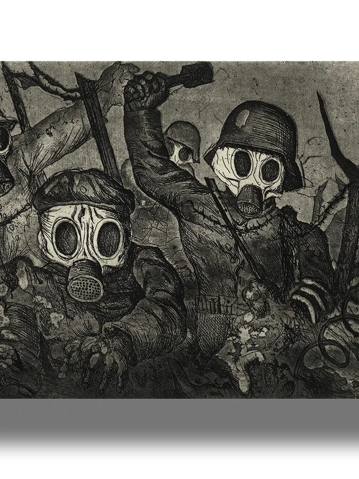 Troops advance under Gas.
