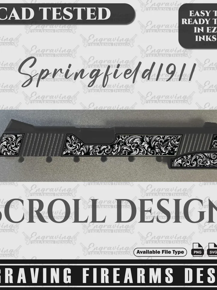 Engraving Firearms Design Springfield1911 Scroll Design