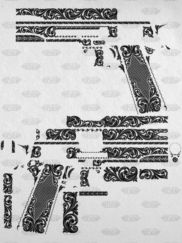 VECTOR DESIGN Colt 1911 government Scrollwork 15