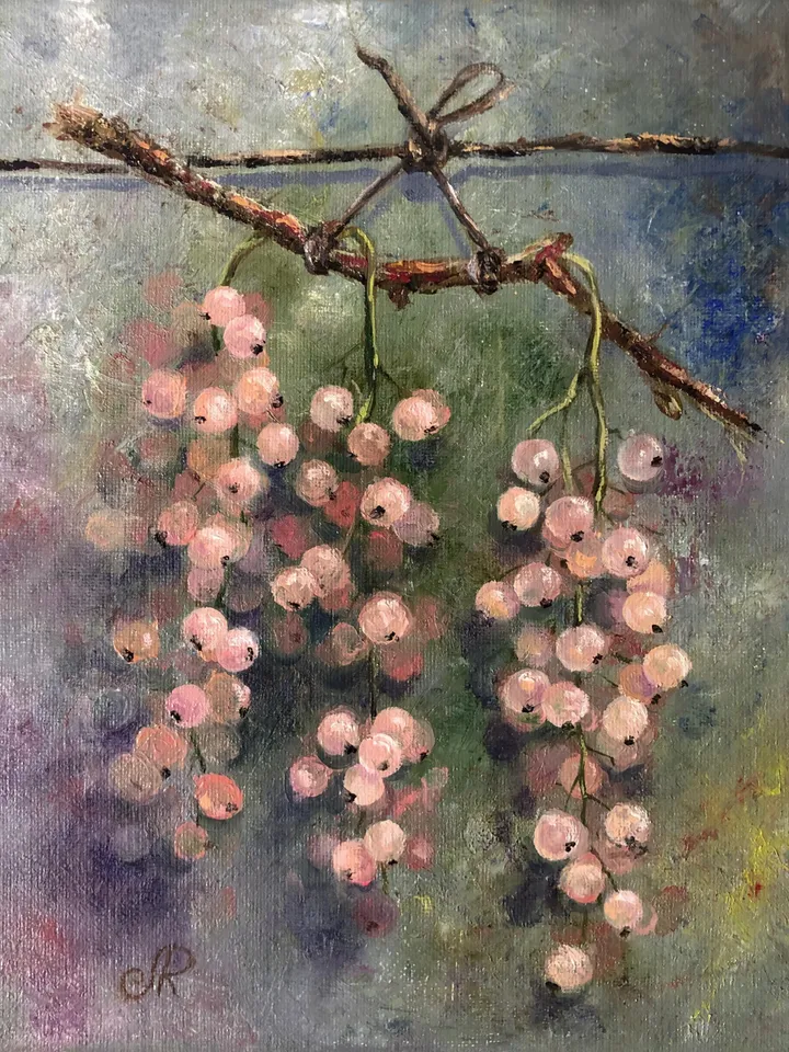 Fruits Oil Painting Still life Original Painting Berries Wall Art