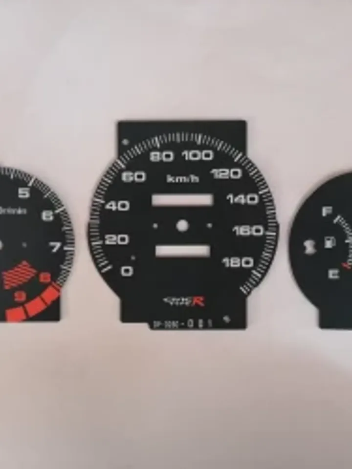 Gauge Faces Overlay kit Type-R style for JDM Honda Civic Ek 96-00 OEM 180 km/h