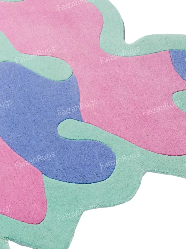 Sky And Sea Rug Hand Tufted Rug 100% Wool For Living Room | Bed Room | Kids Room | Drawing Room | Hall In Any Size 10x14,10x12,9x12,8x10,6x9