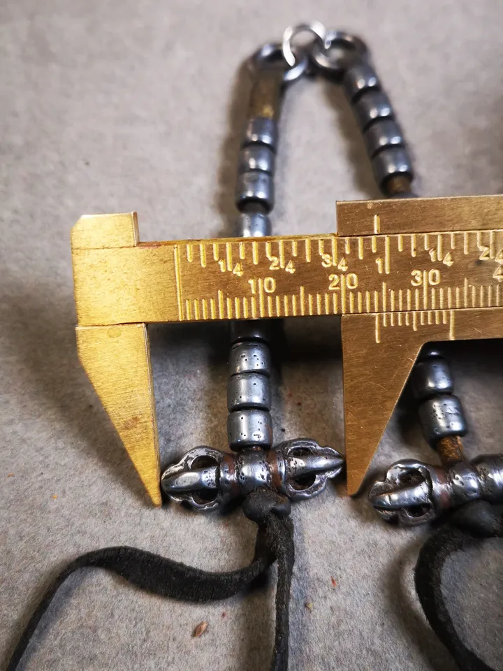 Gandhanra Handmade 6mm Cold Iron Tibetan Buddhist Prayer Bead Counters for 8-15mm Mala