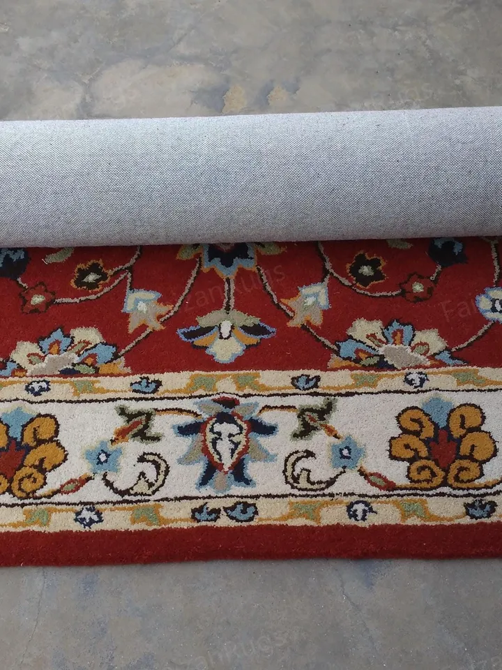 Buy 8x10 Red Abushan Floral Rug Hand Tufted Area Rug Handmade 100% Wool Carving Rugs for Home Living Dining Bedroom Office 8x10 9x12 12x15