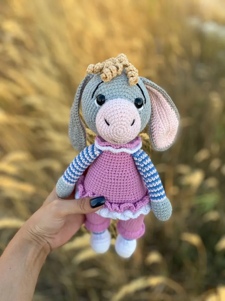 PDF donkey crochet pattern, crochet donkey, donkey pattern, crochet pattern, amigurumi donkey, cute donkey toy, amigurumi donkey pattern