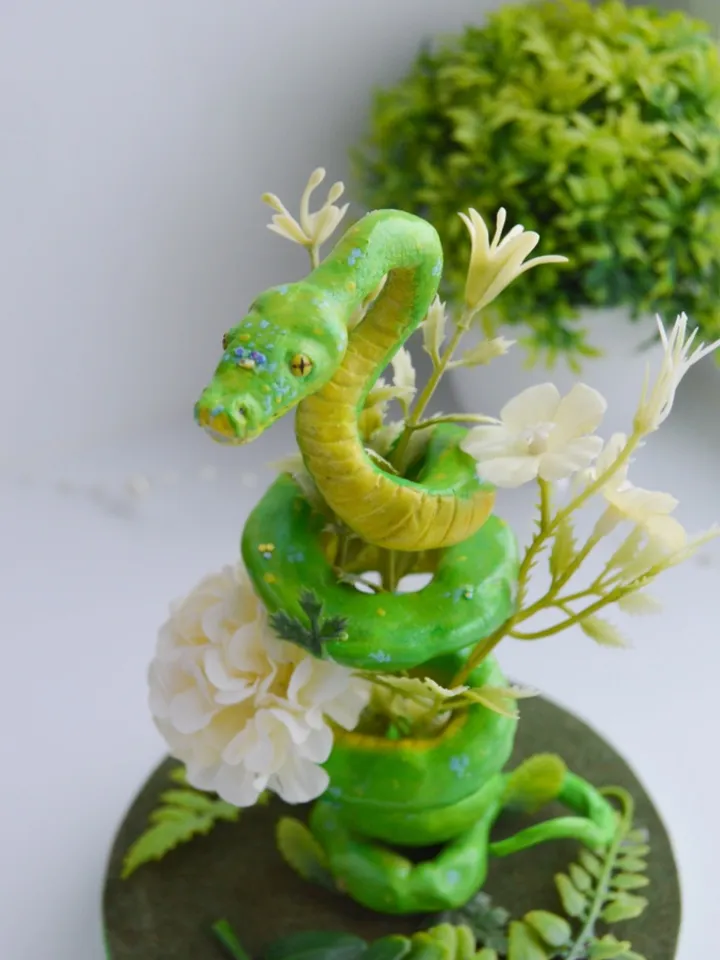 Python sculpture polymer clay