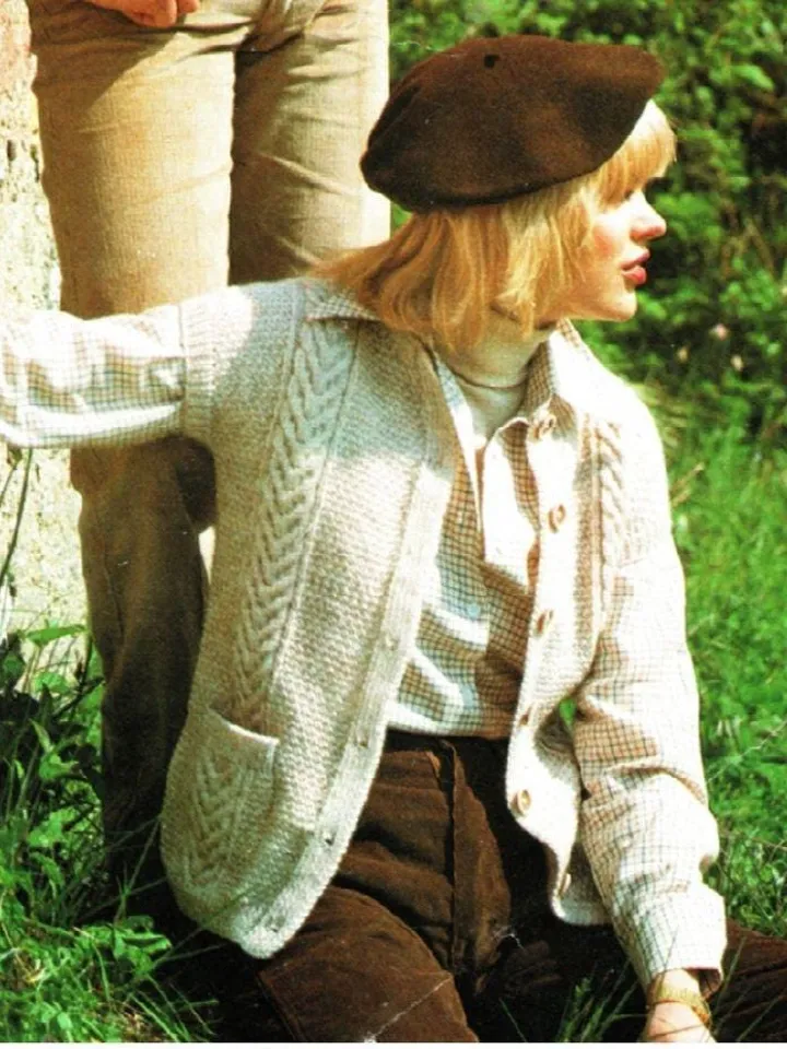 Waistcoat vest women men knitting pattern aran cable vest sleeveless cardigan instant download
