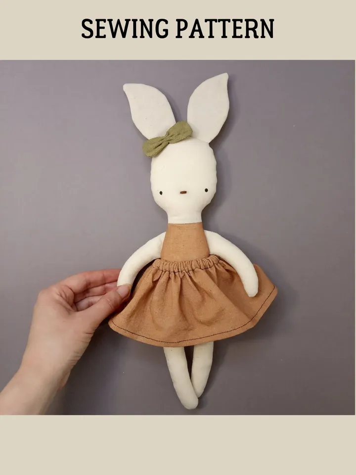 Animal Doll Patterns (Cat, Bunny, Mouse) - 2 sizes