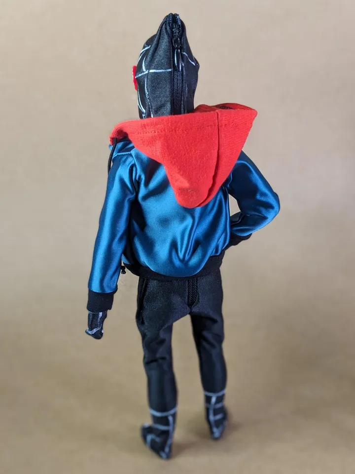 Black cosplay Spider bodysuit for 12-inch fashion male dolls