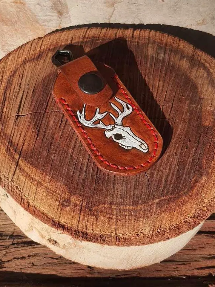 Victorinox mini leather sheath, classic sd pocket knife, swiss knife handmade genuine leather, leather keychain, leather case