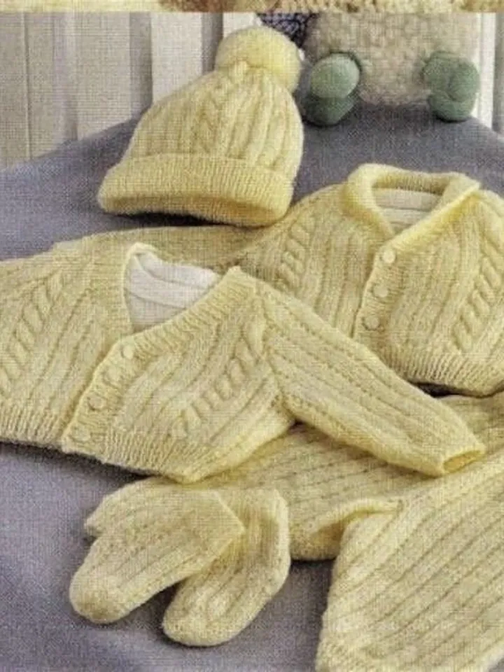 Baby Knitting Pattern cardigan ,   Knit cardigan baby,Size 0 to 6 months,  PDF cardigan sweater pants hat socks