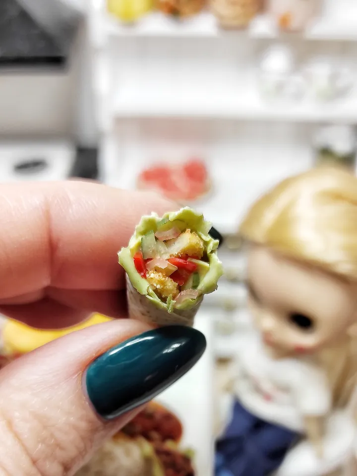 Fast Food with Nuggets for Dolls, mini food, miniature, dollhouse, mini food, 1 12 scale, 1 6 scale, fast food for dolls