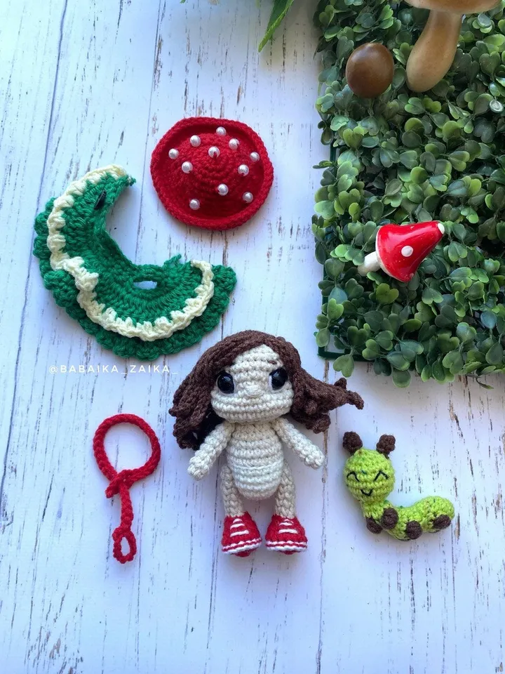 PDF Amanita House, Mushroom amigurumi pattern, Amanita ornament Mushroom House, Crochet decoration, Doll Pattern, Doll House