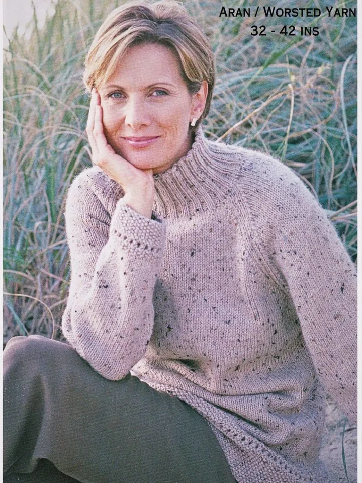 Sweater knitting pattern, classic sweater pattern, women ladies sweater knitting pattern pdf instant download
