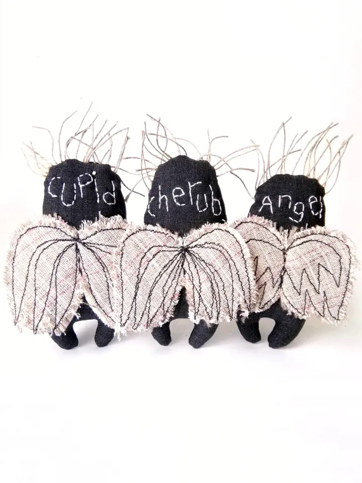 Unique Handmade Textile Art Angels - Charming One-of-a-Kind Creations. Shop our collection of eerie and whimsical Dolls. FREE SHIPPING!