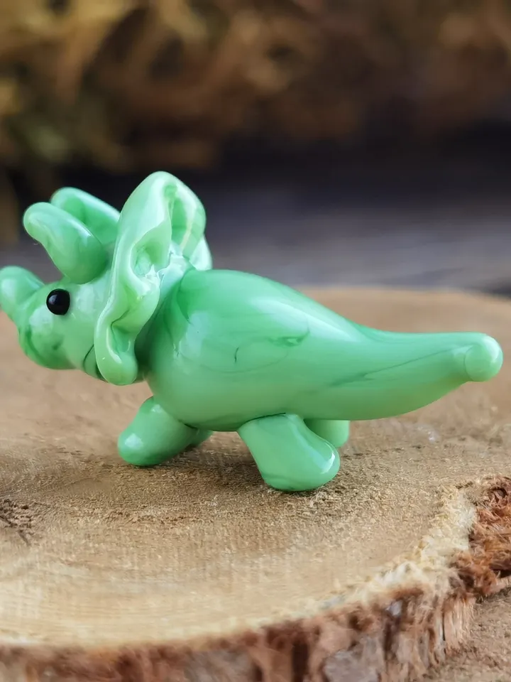 DINOSAUR ORNAMENTS Dinosaur figurine Glass dinosaur decor Miniature Dinosaur gift Dino figurine Glass figurines Tiny glass animals Terrarium