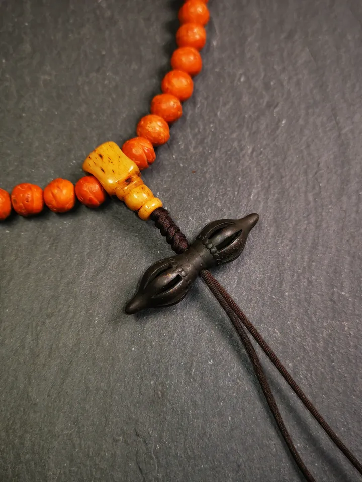 Gandhanra Vintage Nine-pronged Vajra Dorje Amulet,Tibetan Buddhism (Vajrayana) Ritual Implement,Made of Cold Iron,30 Years Old