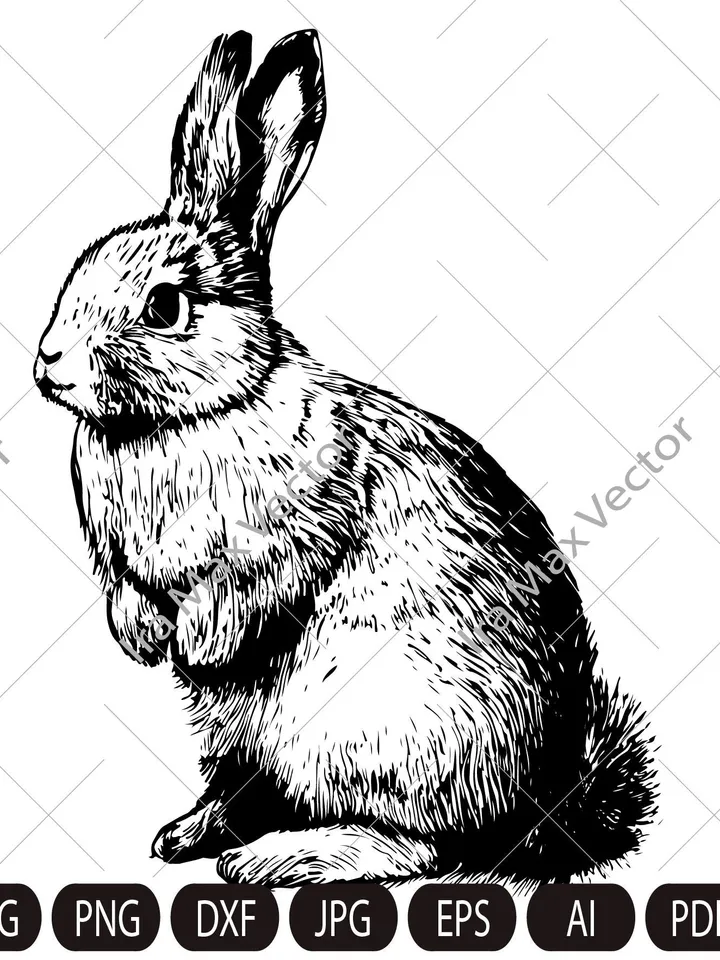 Rabbit SVG, Bunny monogram, easter , hunter svg, files for cricut, peeking animal clipart, face Vector image, Head Printable art, png, dxf
