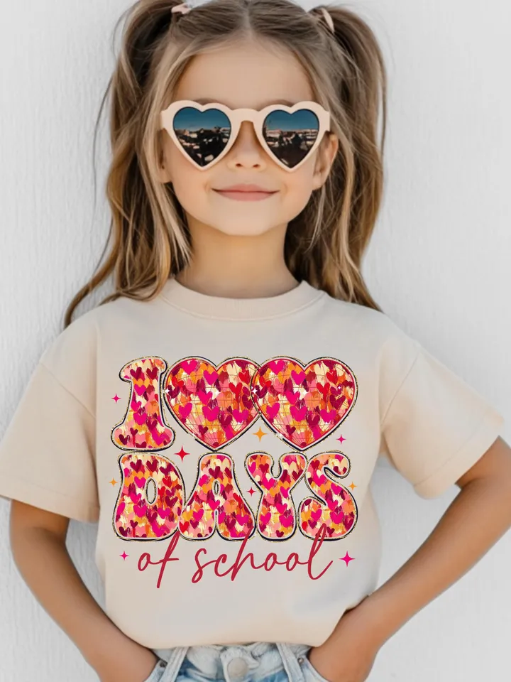 Glitter 100 days of school png, Teacher 100 days of school png, Brushstroke 100 Days Sublimation Design, Heart Disco 100 day of school png