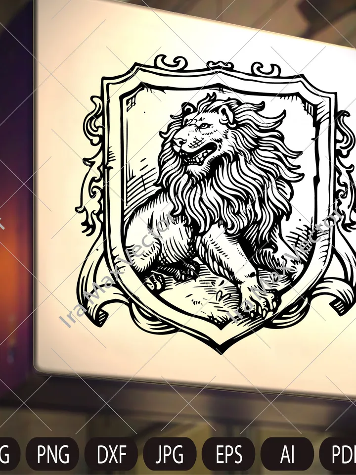 Lion Face svg / Lion Head svg / Lion heraldic/ Lion svg / Lion King svg/ Lions Mascot svg / Leo svg / Lion Head /Lion Printable/ Lion logo