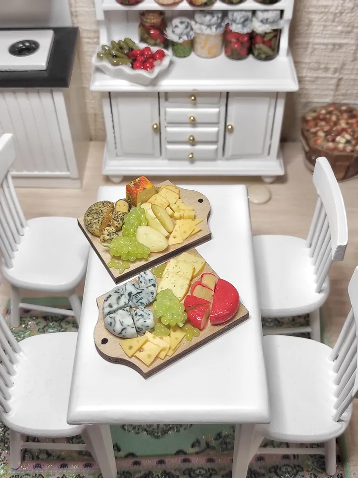 Cheese Board - Cheese platter - realistic polymer clay cheese - Cheese - food for dolls - mini food - small food