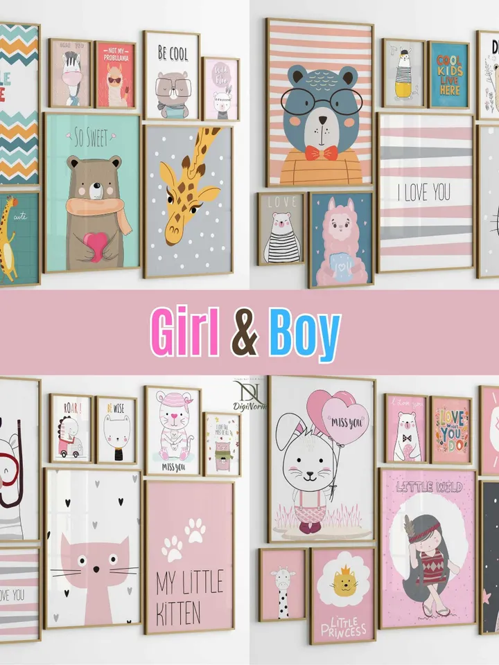 15000 Kids Room Print Bundle, eclectic nursery print, nursery decor, kids bedroom print, kids wall art, kids bedroom decor, childrens prints
