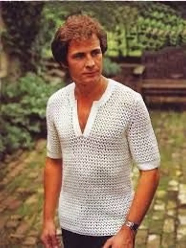 Crochet mens pattern, Mens crochet Shirt, mesh shirt. PDF