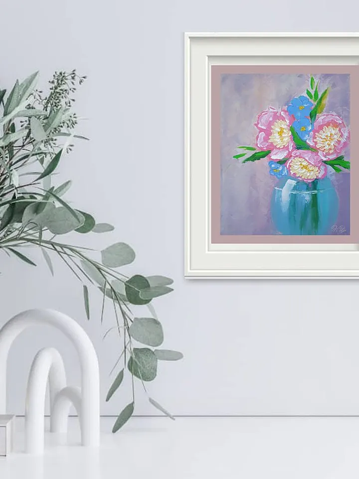 Peony Painting Bouquet Original Art Floral Wall Art Flower Artwork Oil Painting