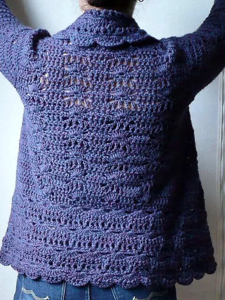 Crochet cardigan pattern, shell cardigan crochet, summer cardigan pattern pdf