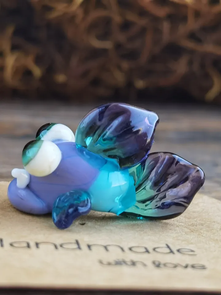 Glass Fish figurines Tiny fish Miniature fish Glass figurines Tiny glass animals Blown glass art Aquarium decor Dollhouse miniature