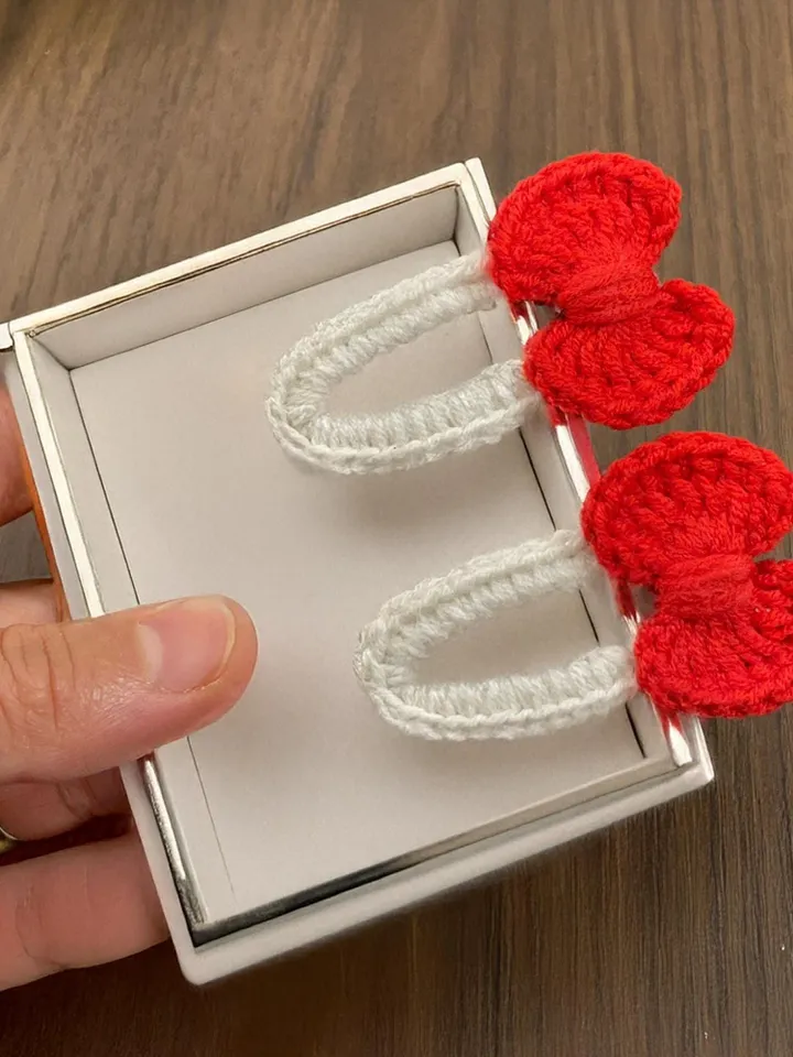 Crochet Bow Hair Clip Pattern, Scalloped Edge Bow Applique PDF, DIY Snap Clip Cover, Cute Decorative Hairpin, Handmade Accessory