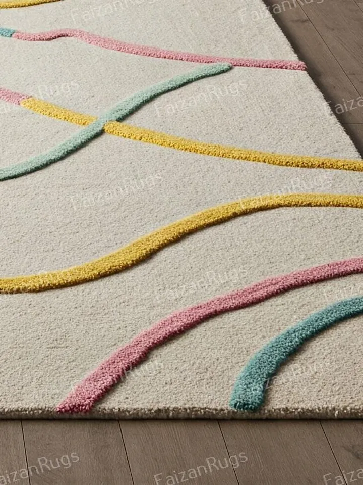 Multi-color rug, hand-tufted modern rug, handmade wool carving rug, large area rug, rugs for living room, bedroom rug, 8x10, 9x12, 10x14.