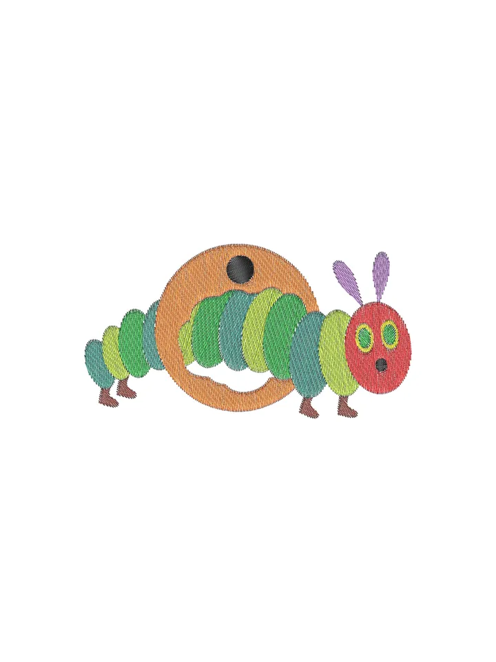 Hungry Caterpillar Machine Embroidery Design,cute machine embroidery design,2 sizes,Instant Download--738
