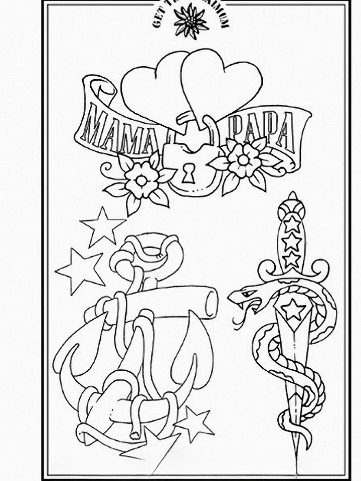 Malbuch Tattoo Max