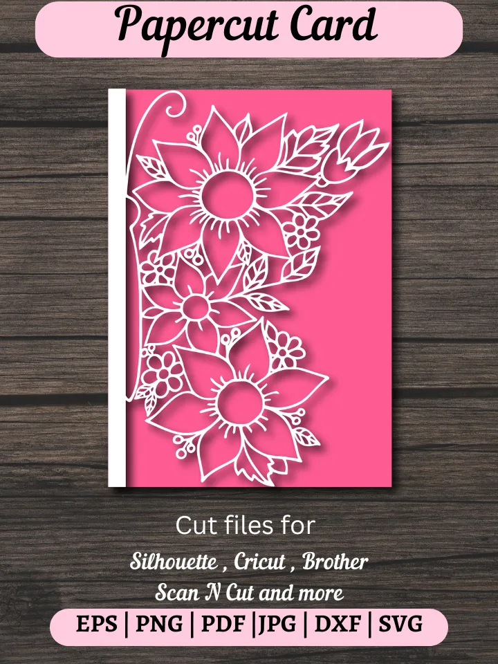 Butterfly Card Template for cutting on Cricut, Cameo, Laser cut. Cutout paper gate fold card.